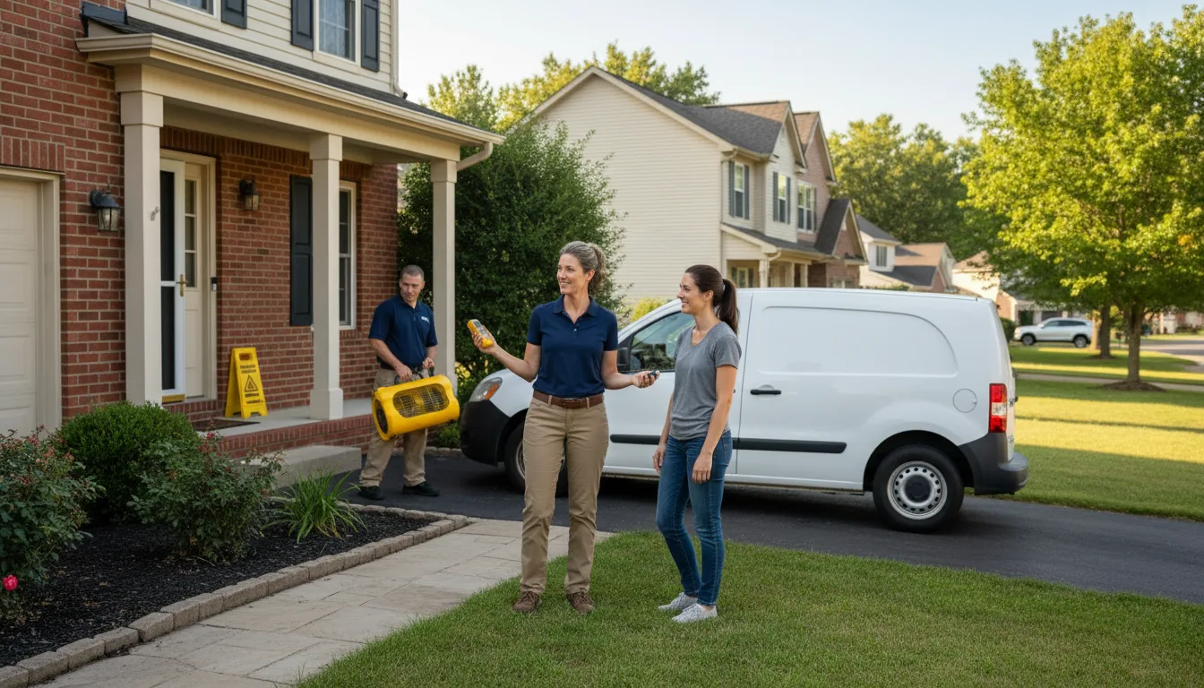 Water restoration image for Dehumidification And Cleanup Services in Rea, MO